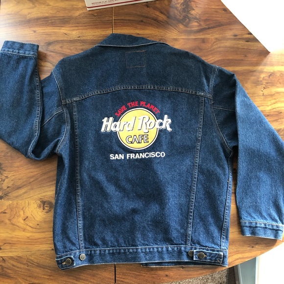 vintage hard rock cafe denim jacket